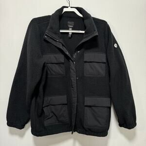 Vuori Women's Jacket Utility Sherpa L Fleece Black